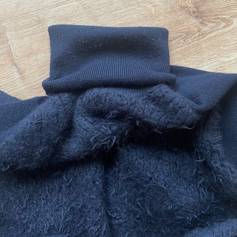 3.1 Phillip Lim Angora Wool Turtleneck Sweater Black Textured Front XS Knit - Picture 5 of 8